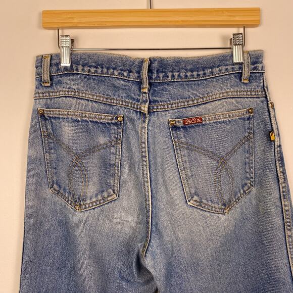 Vintage Sasson Wide Leg Crop Raw Hem Jeans - Picture 4 of 5